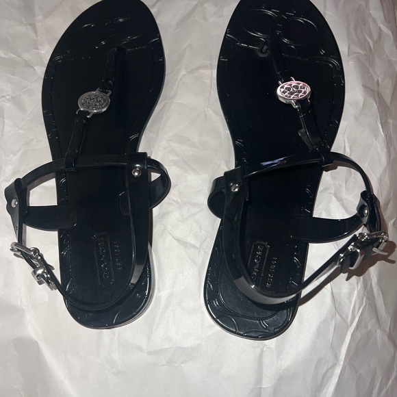 Black Coach Sandals - Picture 5 of 6